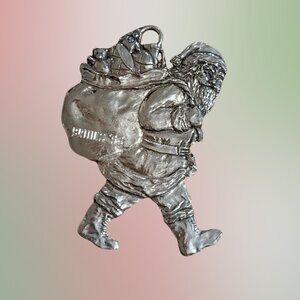 1993 Seagull Pewter “Brinks” Santa Ornament (Made in Canada)